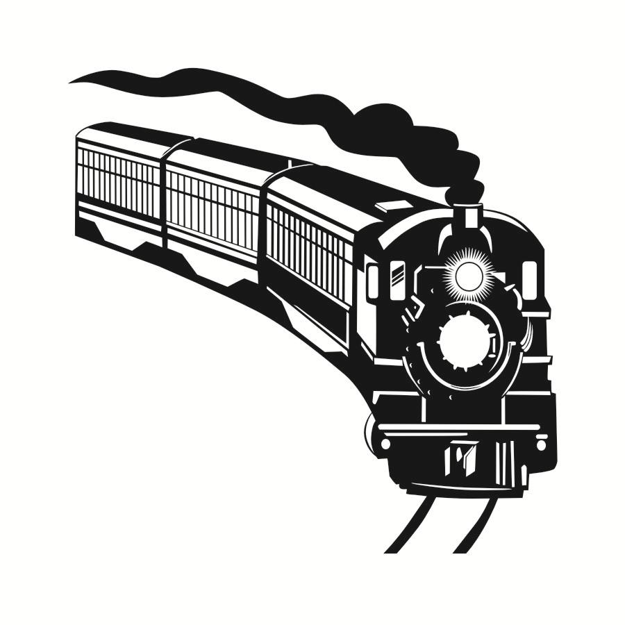 900x900 Train Silhouette Wall Decals Army Locomotive Home Decor Vinyl