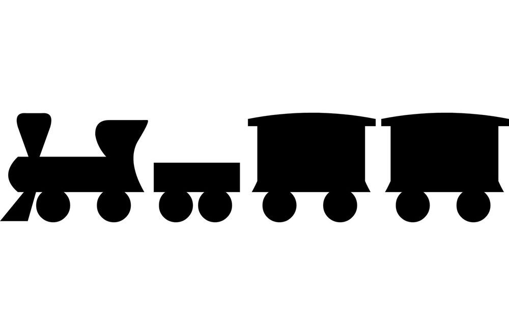 1000x659 Childrens Toy Train Silhouette Vinyl Wall Art Sticker Boys Kids