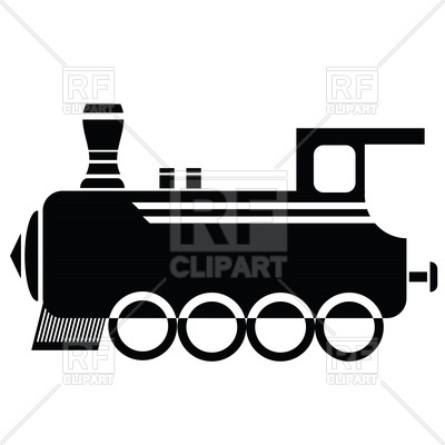 400x400 Silhouette Of Old Locomotive