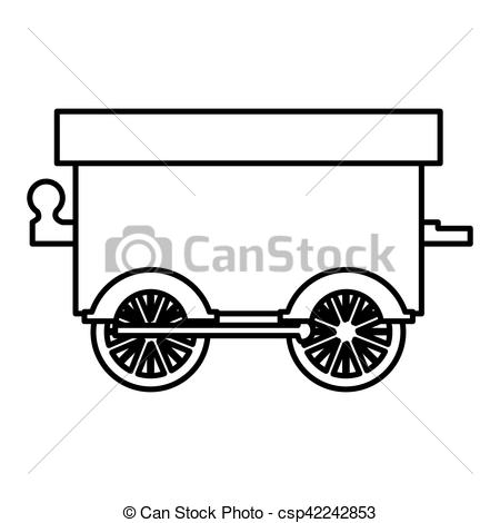 450x470 Silhouette Wagon Train Toy Icon Vector Illustration Clipart Vector