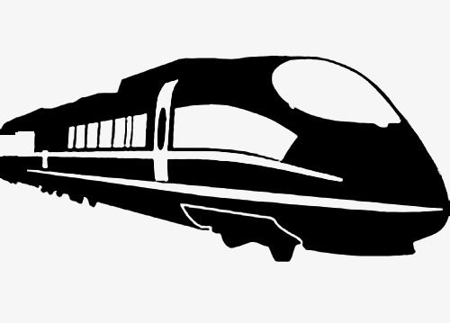 500x359 Black High Iron Driving Silhouette, Silhouette, Bullet Train