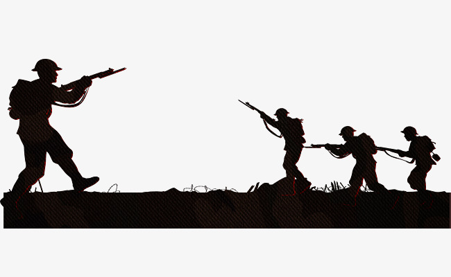 650x400 Silhouette Of Military Training, Military Training, Silhouette