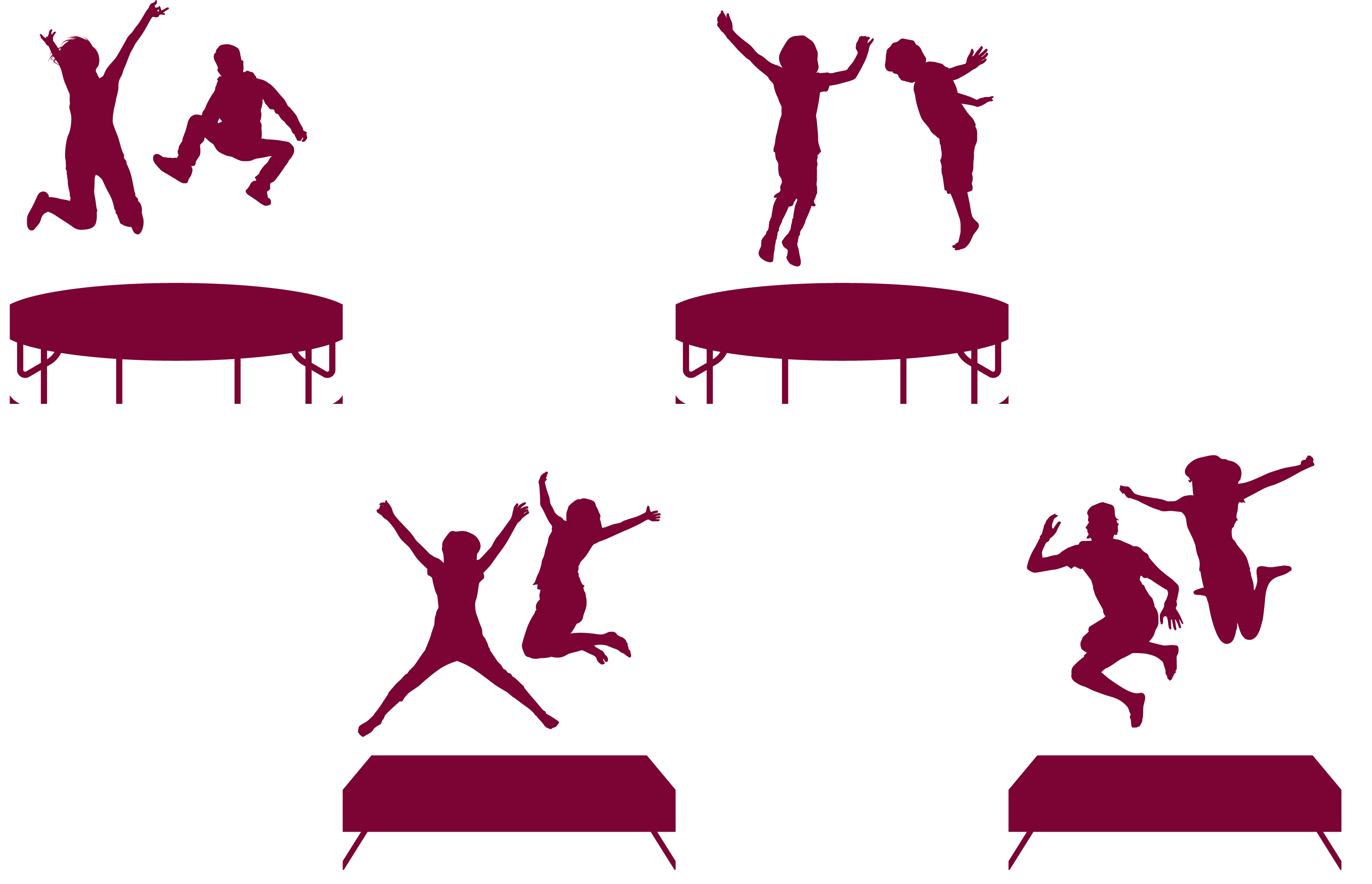 3434x2213 Trampoline Trampolining Jumping Clip Art