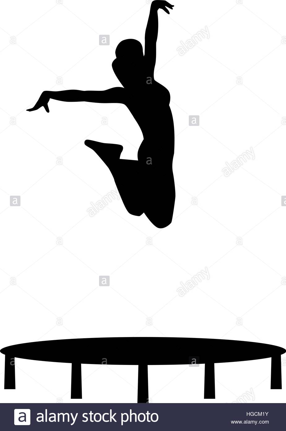 924x1390 Trampolinist Woman Silhouette Stock Vector Art Amp Illustration
