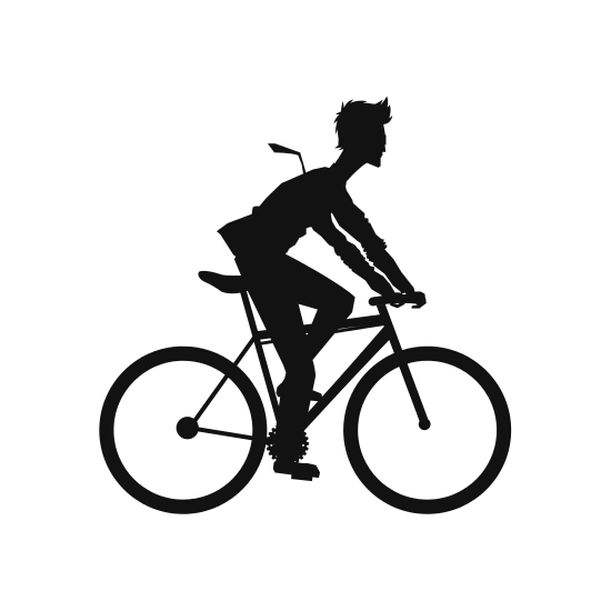 550x550 Silhouette Man Riding Cycle Transport