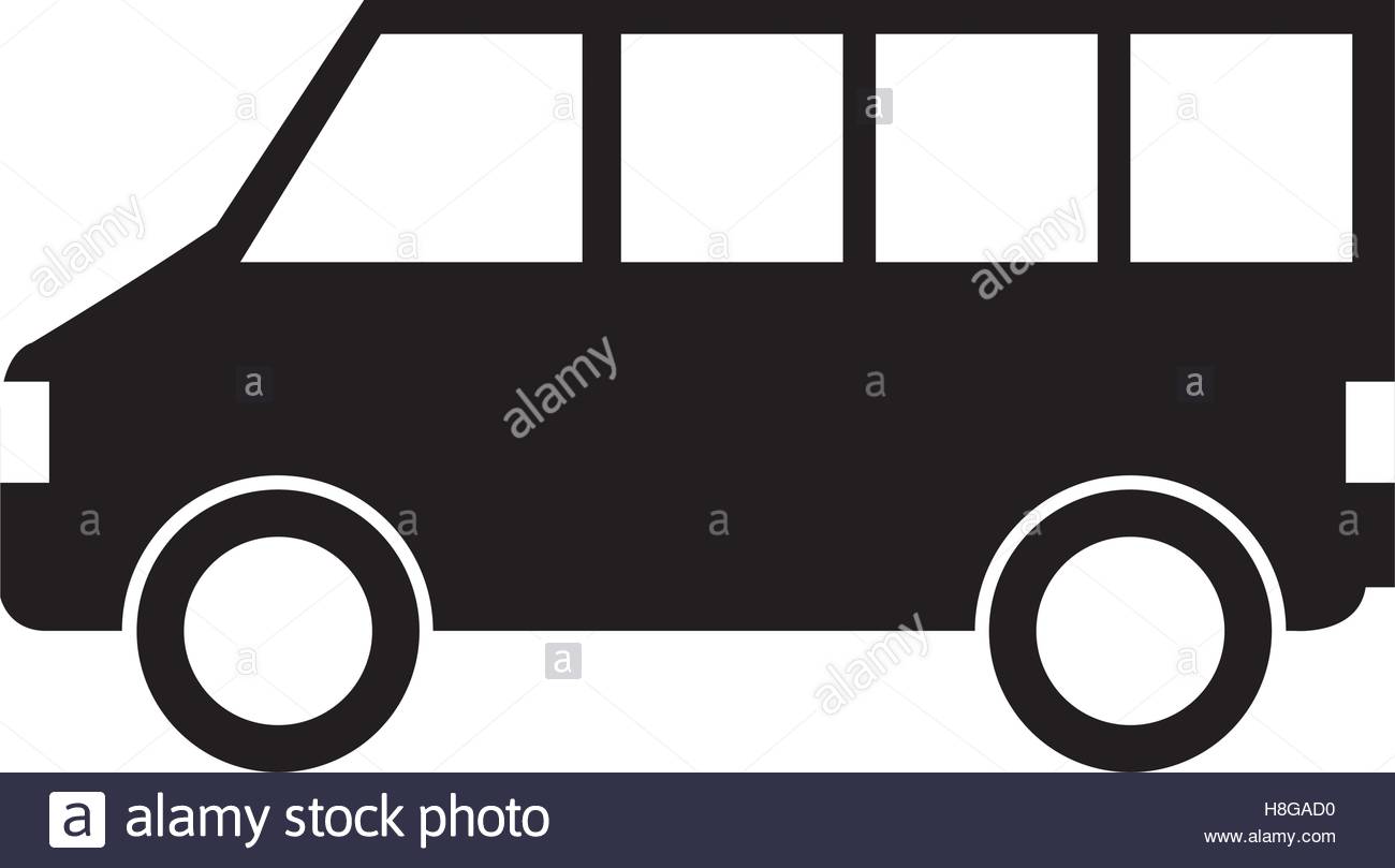 1300x809 Black Bus Silhouette Isolated Icon Of Travel Industry Symbol