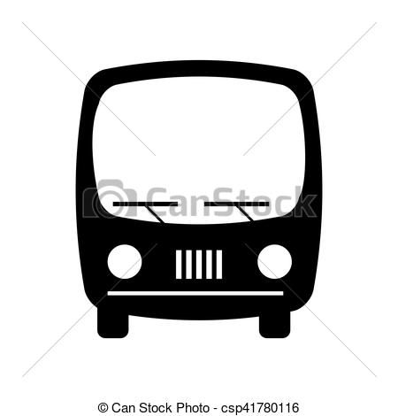 450x470 Bus Transport Silhouette Icon Vector Illustration Design Vector
