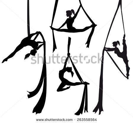 450x416 Aerial Hoop Silhouette