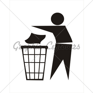 325x325 Trash Sign Gl Stock Images