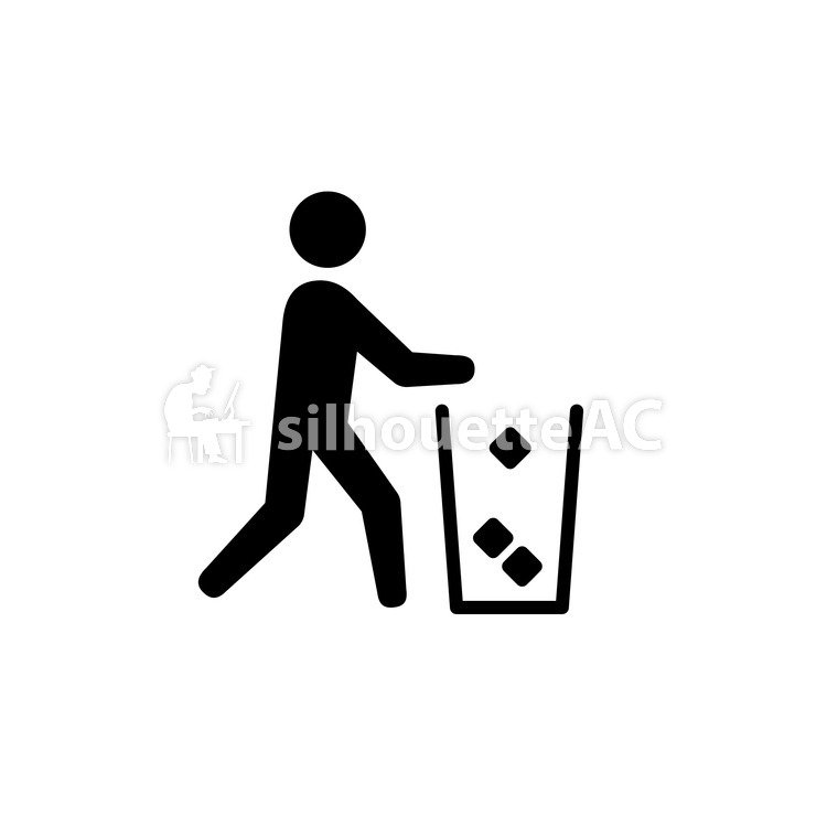 750x750 Free Silhouettes Trash Can, Icon