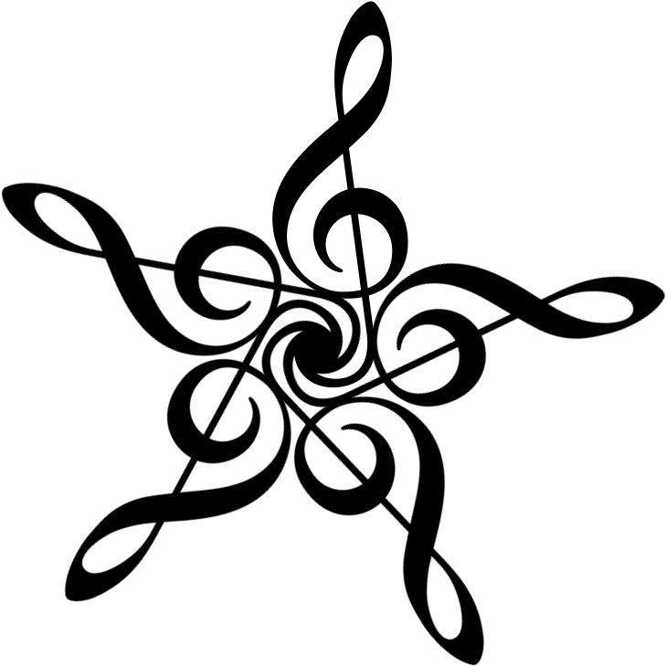 729x729 Flower Treble Clef Tattoos