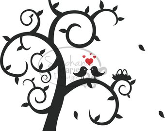 340x270 Tree With Bird Svg Etsy