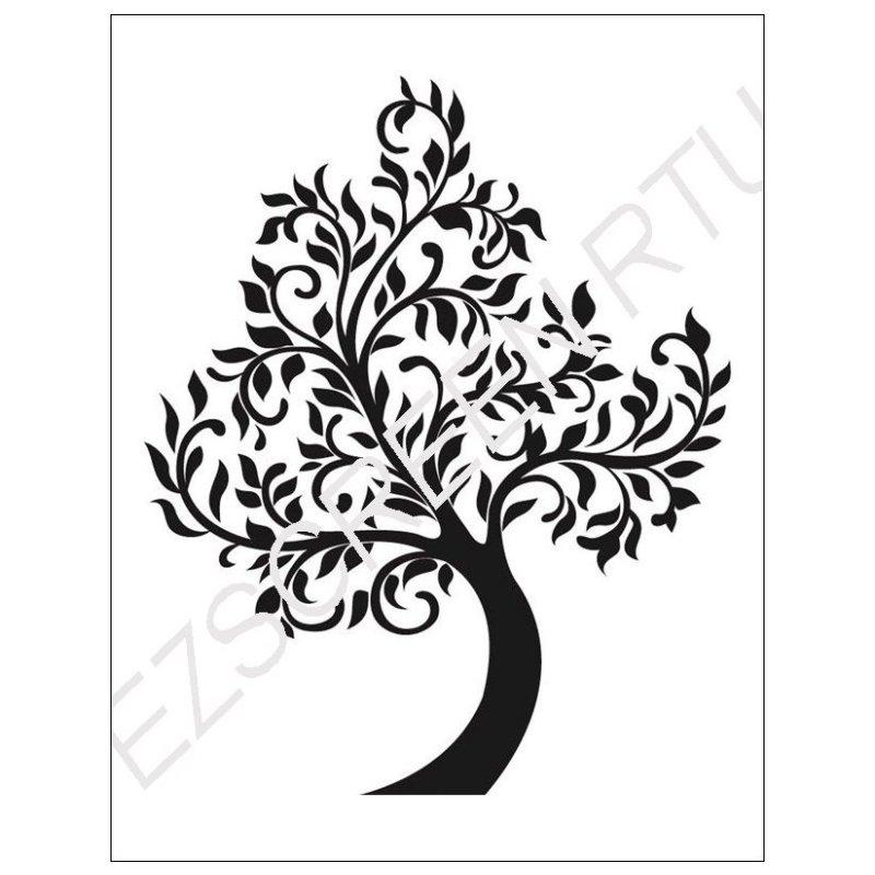 800x800 Diy Silk Screen Printing Stencil, Tree Silhouette Design Tote Bags