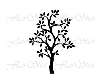 340x270 Digital Tree Clip Art Silhouette Tree Clipart Bird Clipart