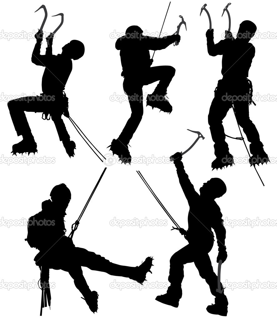 887x1024 Mountain Climber Silhouette Depositphotos 30224955 Ice Climber
