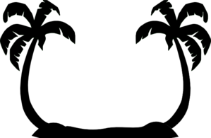 299x195 Palm Tree Clip Art Silhouette Clipart Panda