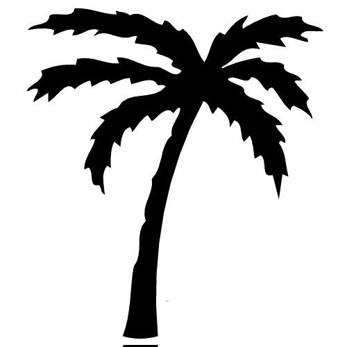 500x500 Palm Tree Clip Art Silhouette Free Clipart Images 2 Clipartix