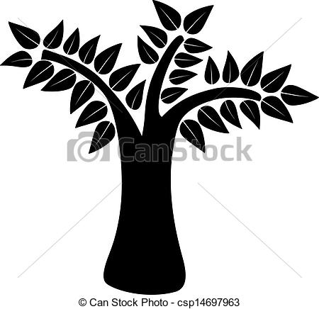 450x436 Tree Silhouette. Natural Tree Concept Isolated Background . Clip