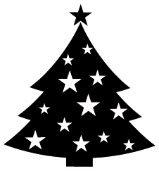 226x243 Christmas Tree Silhouette Clip Art