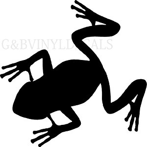 300x299 Frog Tree Frog Animal Kids Room Silhouette Wall