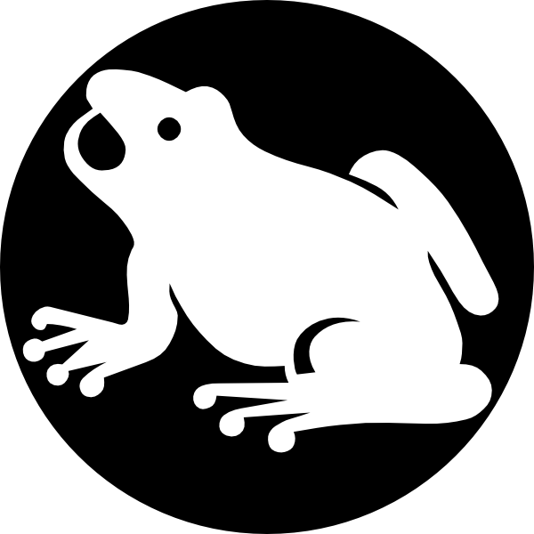 600x600 Free Frog Clipart Black And White Image