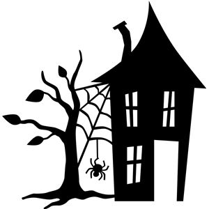 300x300 Haunted House Silhouette Design, Silhouettes And Store