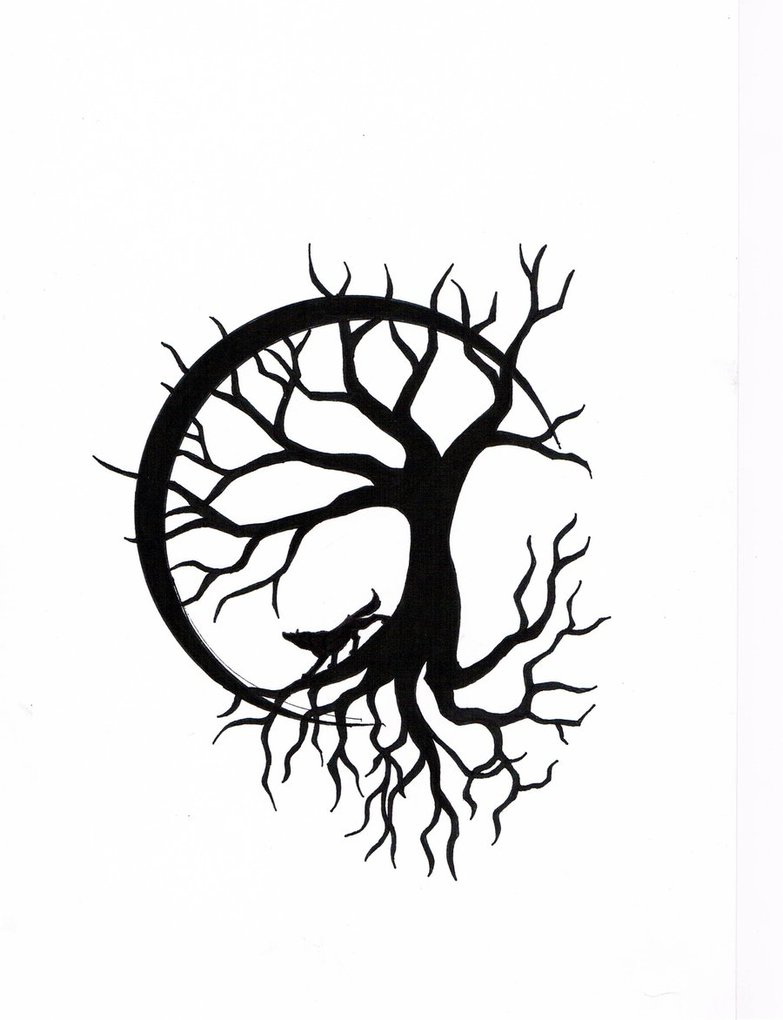 783x1020 Tree Of Life With Wolf Design By Calamitymoon