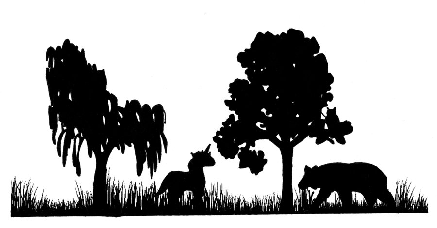 900x471 Forest Clipart Silhouette