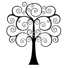 236x236 Swirly Tree Clip Art Swirly Tree Silhouette Clipart 1