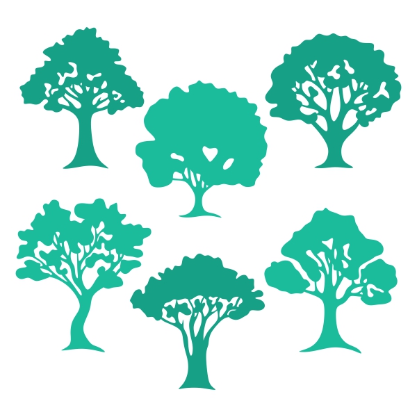 600x600 Old Tree Silhouette Cuttable Design Cut File. Vector, Clipart