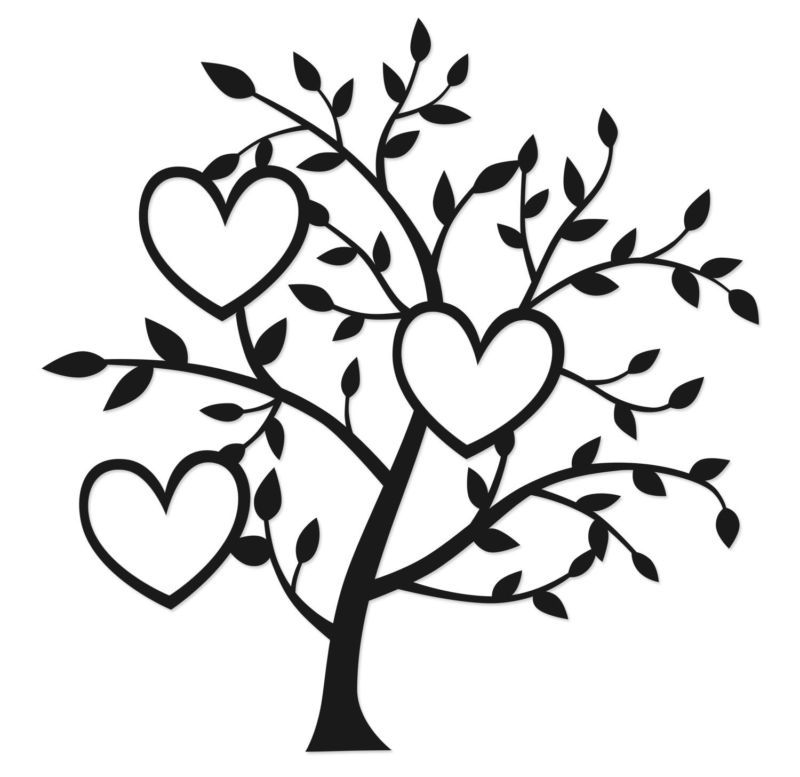 800x777 Love Tree Family Friends Fun Kitchen Wall Vinyl Modern Home Decor