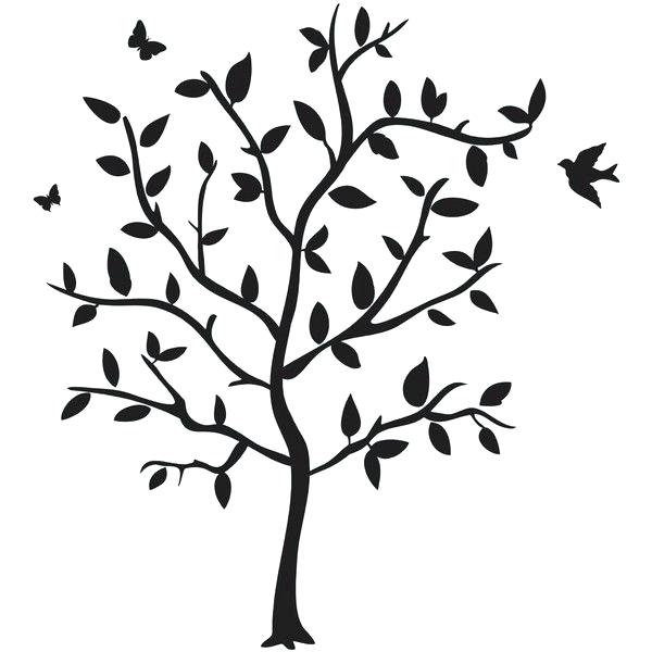 600x600 Black Tree Silhouette Wall Decal Tree Wall Decal A Liked