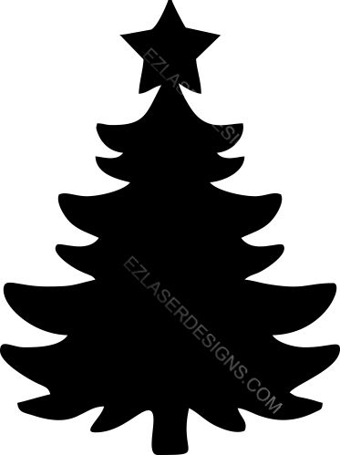 373x499 Christmas Tree Silhouette Ez Laser Designs