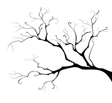 380x351 Element Of The Design Blackenning Branch Tree On White Background
