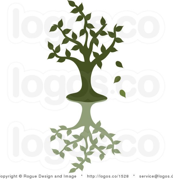 600x620 Royalty Free Vector Logo Icon Of Green Tree Silhouette Dropping