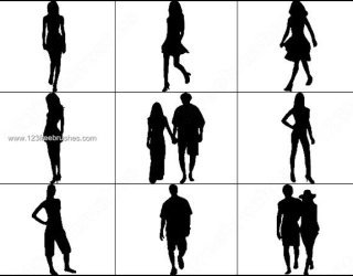 320x250 Pine Tree Silhouette 1001 Photoshop Free Brushes Download