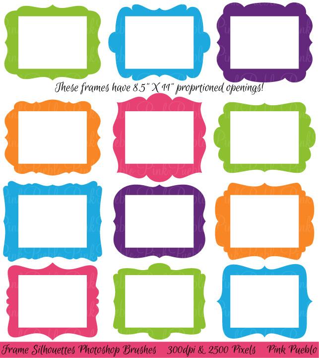 643x721 8.5 X 11 Frames Photoshop Brushes Pinkpueblo