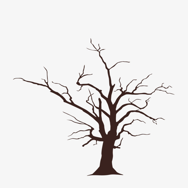 650x651 Vector Cartoon Hand Painted Tree Silhouette, Vector Diagram