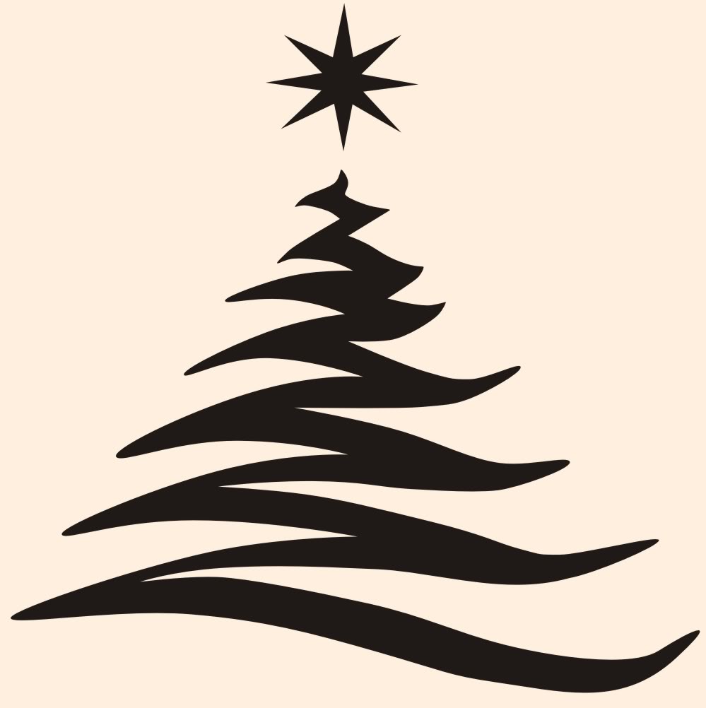 999x1002 Simple Christmas Tree Outline