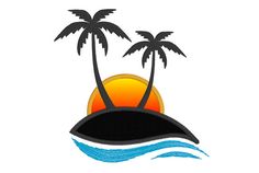236x158 Palm Tree Sunset Clipart Decals, Clipart, Etc