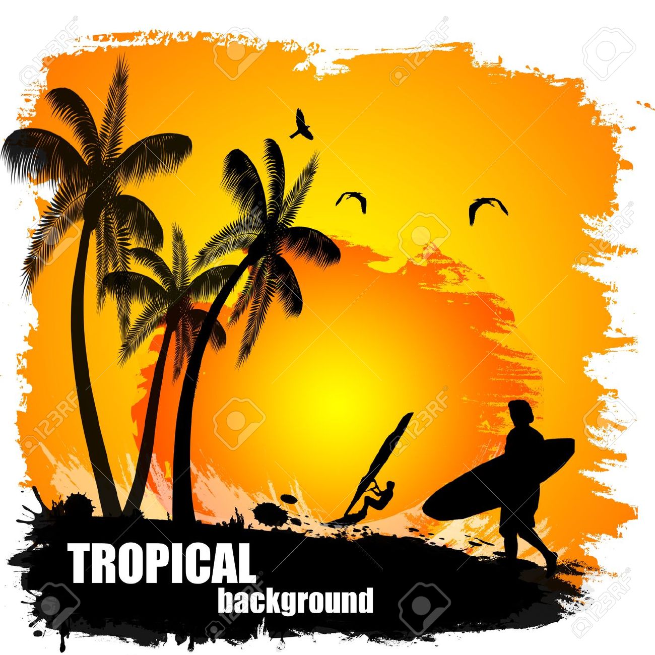 1300x1300 Sunset Clipart Tropical Sunset Many Interesting Cliparts