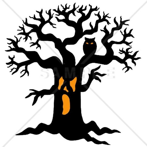 500x500 26 Images Of Spooky Tree Template