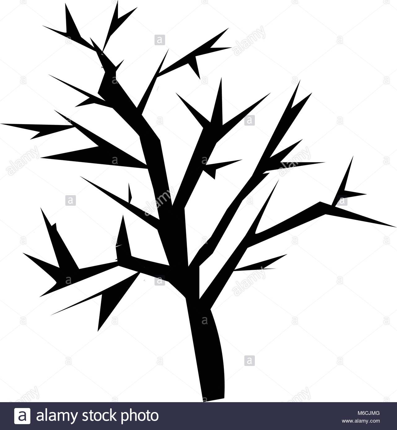 1282x1390 Mesquite Tree Silhouette On White Background Stock Vector Art
