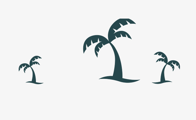 650x400 Vector Black Coconut Silhouette, Vector Coconut Silhouette, Black