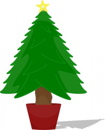 342x425 Christmas Tree Silhouette Clip Art