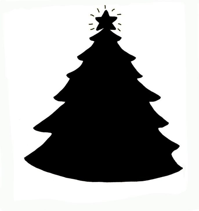 686x726 Christmas Tree Silhouette Clip Art Clipart Christmas Tree