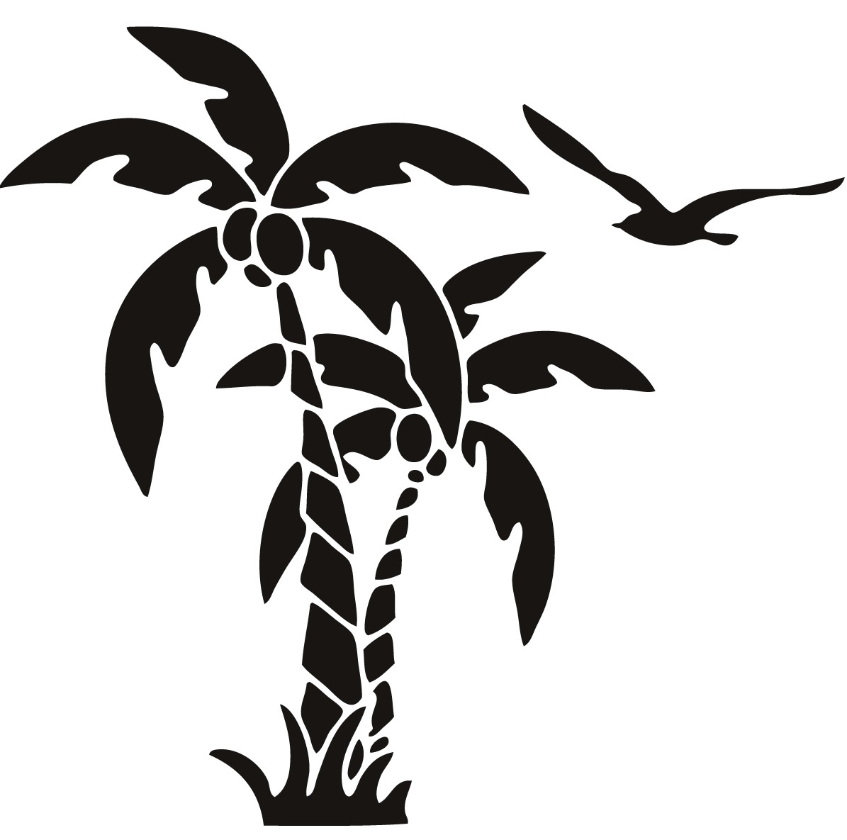 1195x1185 Palm Tree Scal Svg Palm Trees Palm, Silhouettes