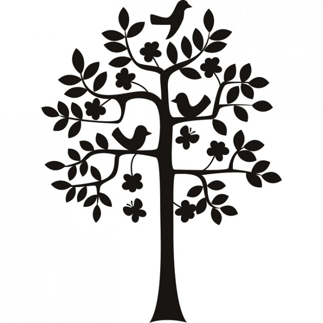 Tree Silhouette Wall Sticker at GetDrawings | Free download