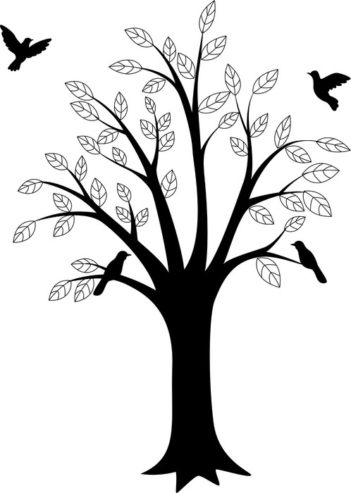 498x700 Tree Silhouette And Bird Wall Decal We Live To Change