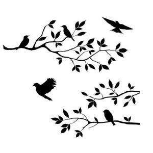 300x300 Chic Diy Bird And Tree Branch Wall Sticker Removable Decal Home